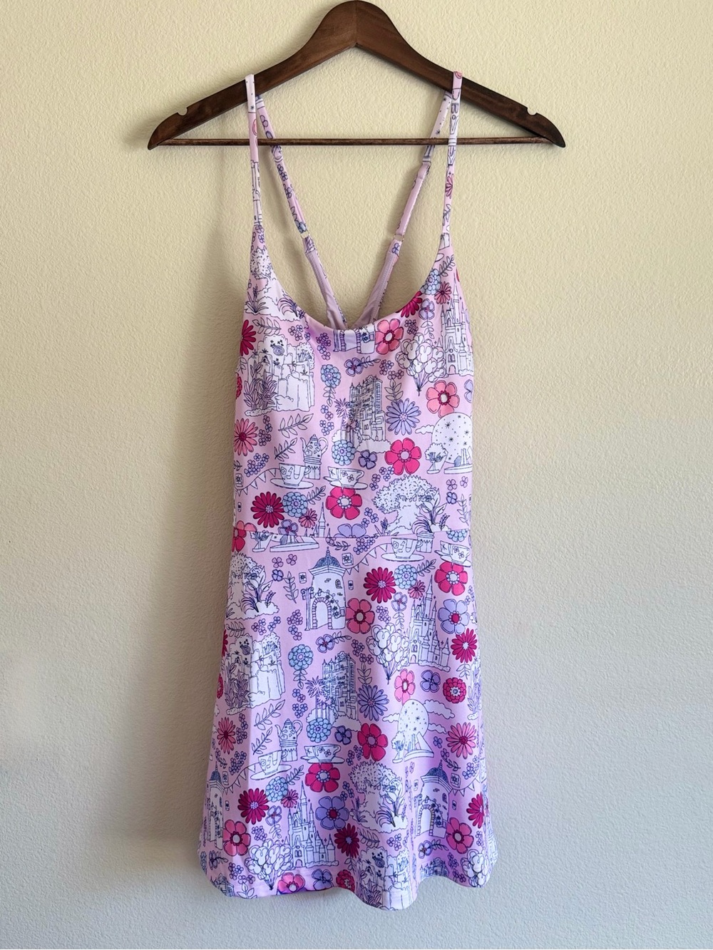 Kingdoms & Co Disney World Parks Floral Activewear Dress Built-In Shorts S/M